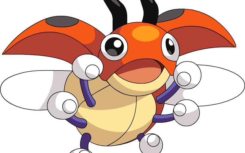 Ledyba el Pokémon mariquita-mundomariquita.com